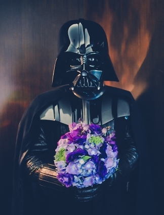 Darth Vader mit Blumen
